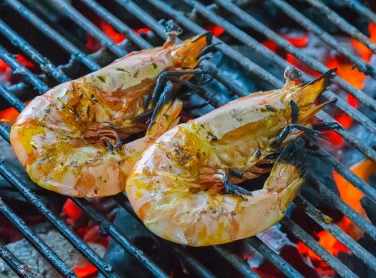 Gambas flambées au Whisky