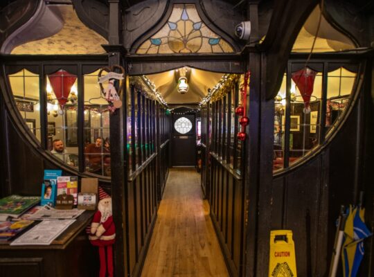 A drink at the Bull Inn in Paisley