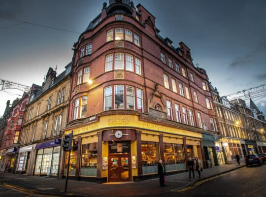 Enjoying a burger in Stirling