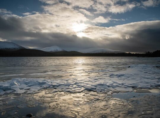 Loch Morlich has frozen over