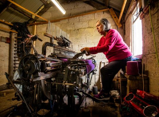 In a Harris Tweed weaving workshop